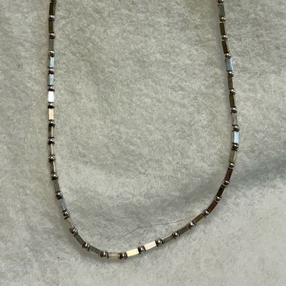 Vintage Sterling Silver 925 Mixed Bead Necklace 16” - Picture 7 of 11